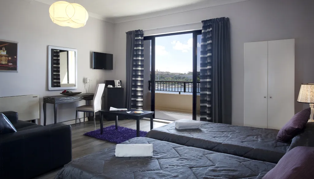 Double or Twin SUPERIOR SEA VIEW Room, Sliema Marina Hotel, Malta