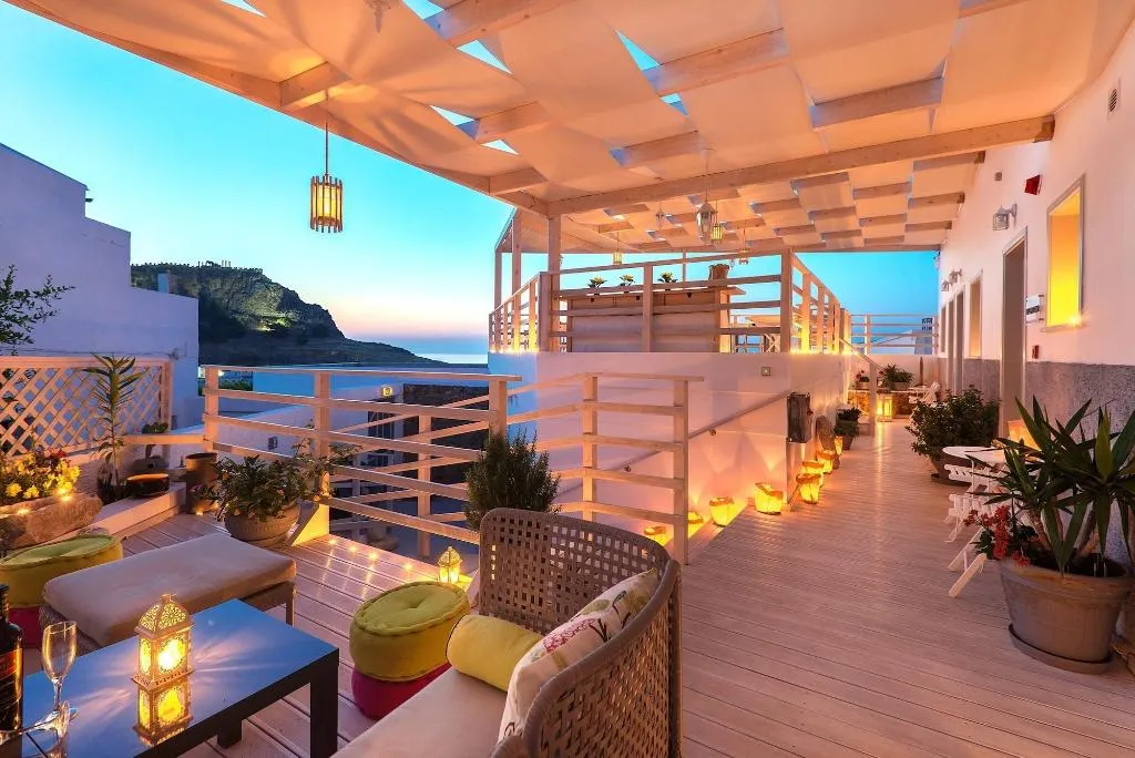 Terrace, Lindos Harmony Suites, Rhodes