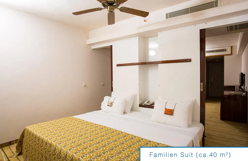 FAMILY ROOM TWO BEDROOMS ONE BATHROOM Room, Defne Garden, Antalya