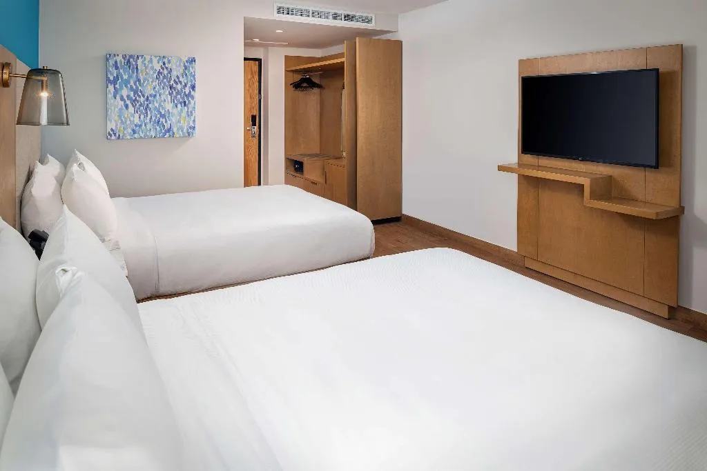 QUADRUPLE TWO DOUBLE BEDS Room, Hilton Garden Inn Cancun Airport, Cancun Area