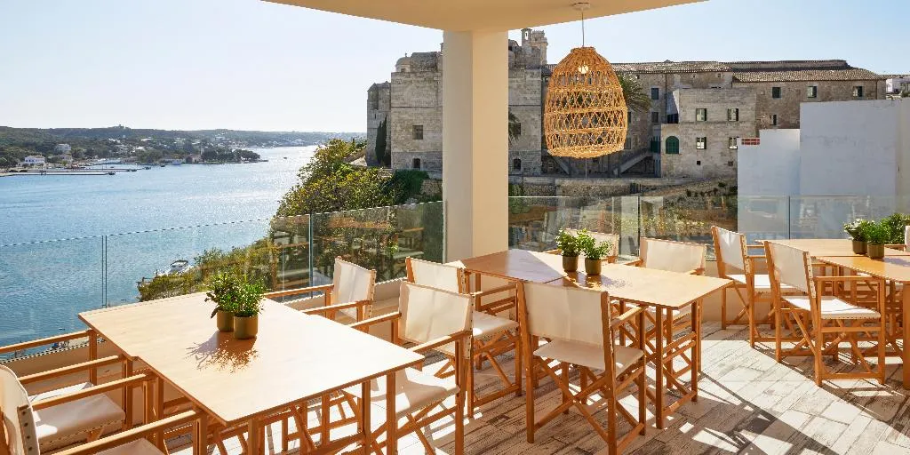 Terrace, Catalonia Mirador des Port, Menorca