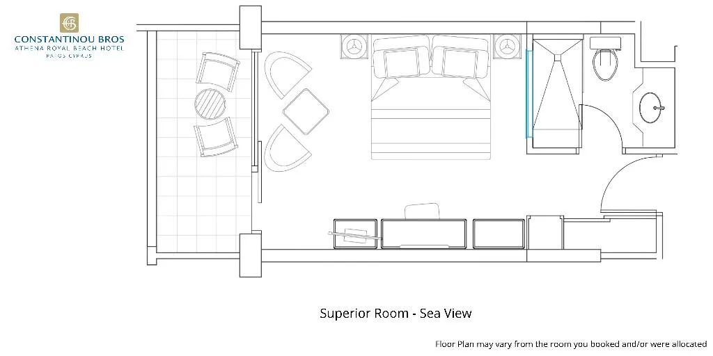 Double or Twin SUPERIOR SEA VIEW Room, Constantinou Bros Athena Royal Beach, Cyprus