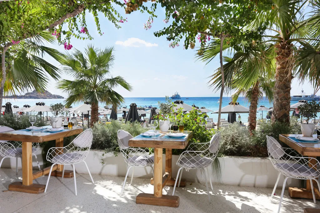 Restaurant, Mykonos Dove beach hotel, Mykonos