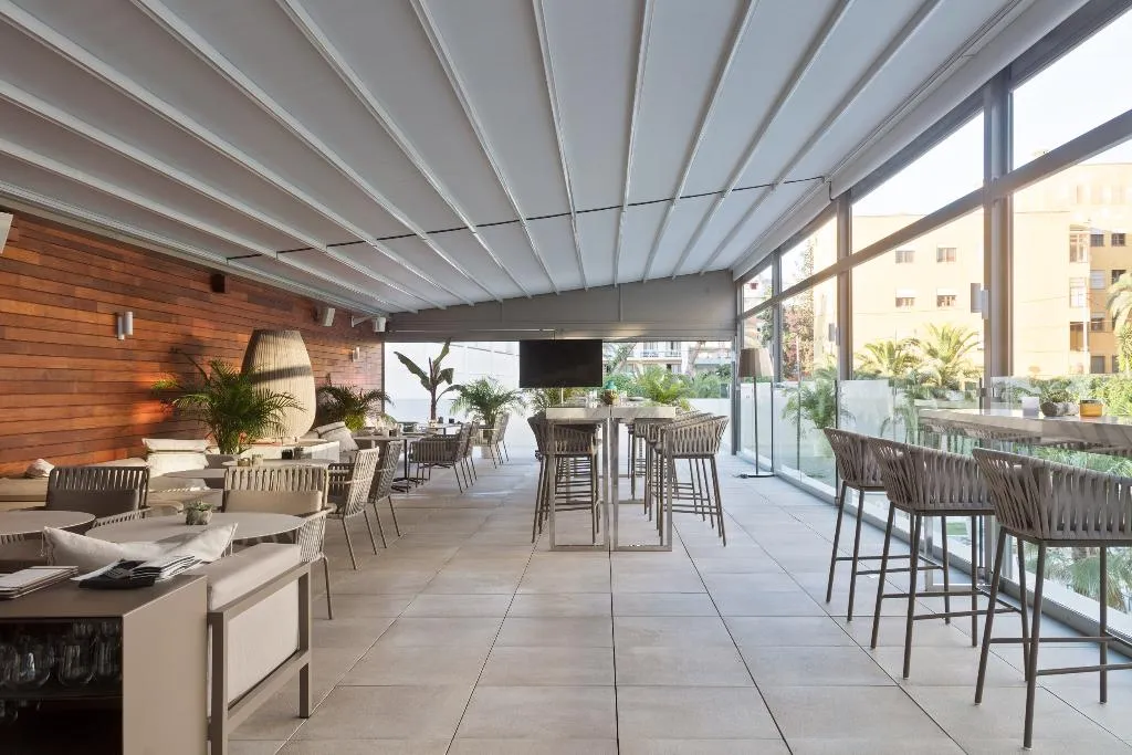 Terrace, Innside Palma Bosque Hotel, Majorca