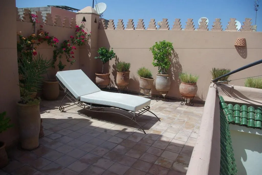 Terrace, Riad Dar Dialkoum, Marrakech