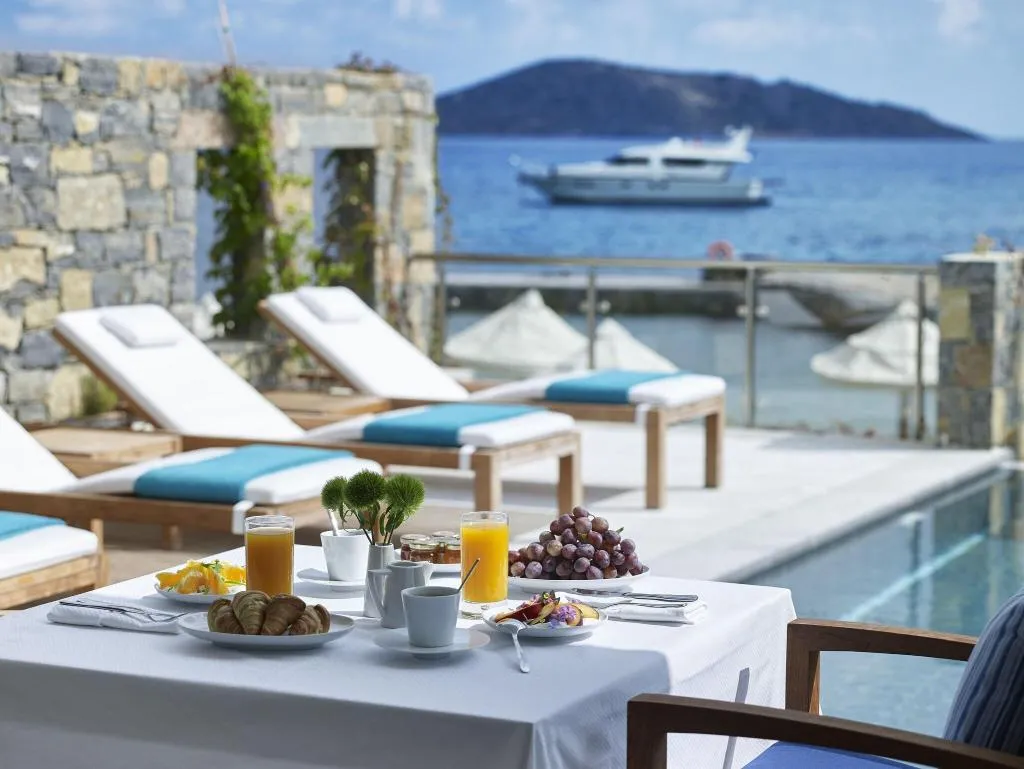 Terrace, Elounda Peninsula All Suite Hotel, Crete