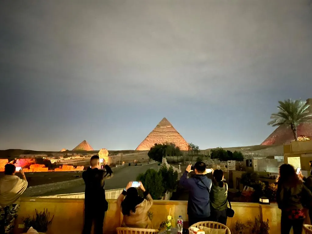 Terrace, The Gate Hotel Front Pyramids & Sphinx View Hotel, Cairo