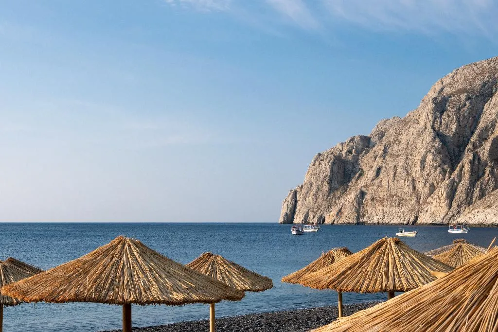 Beach, Kamari Beach, Santorini