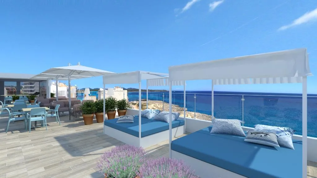 Terrace, BJ Cala Morlanda Petit Hotel ( ex Pinomar), Majorca