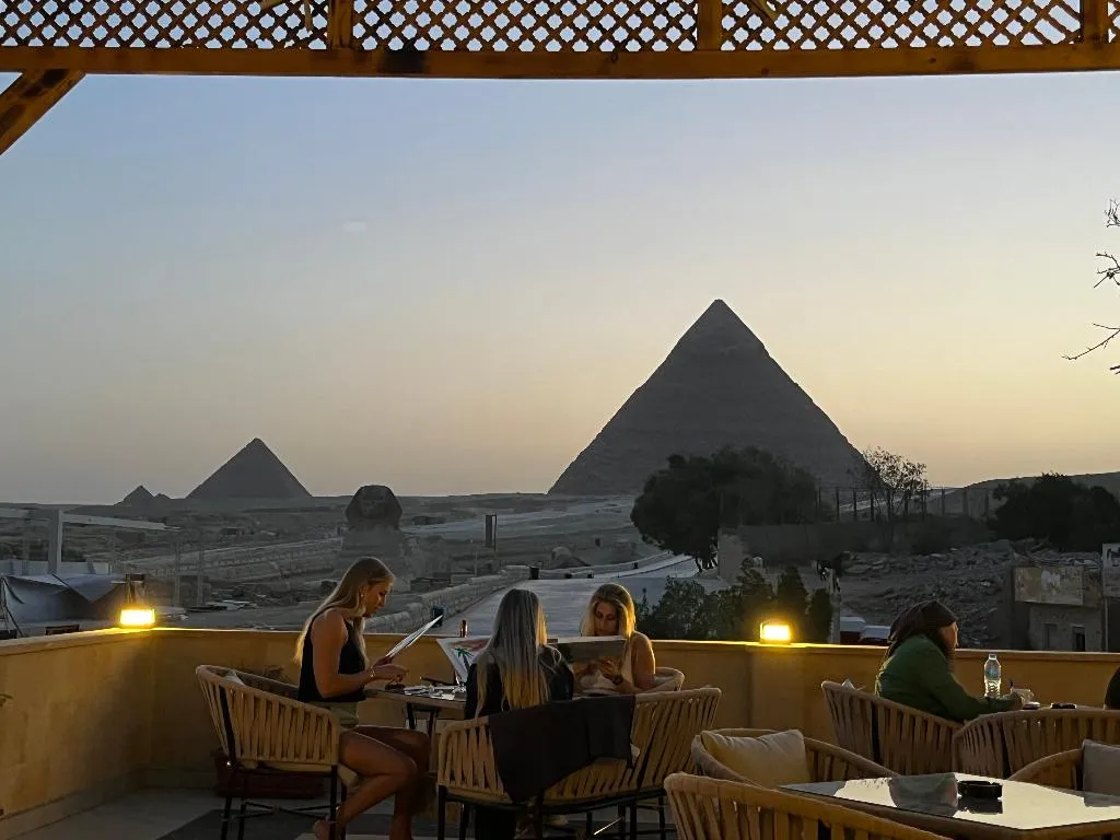 Terrace, The Gate Hotel Front Pyramids & Sphinx View Hotel, Cairo