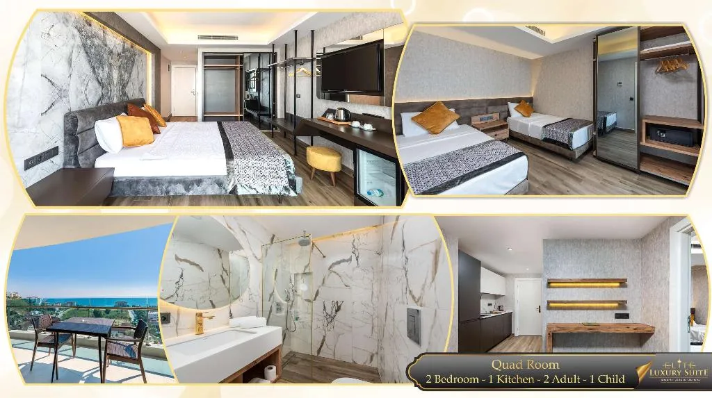 QUADRUPLE STANDARD Room, Elite Luxury Suite & Spa Hotel, Antalya