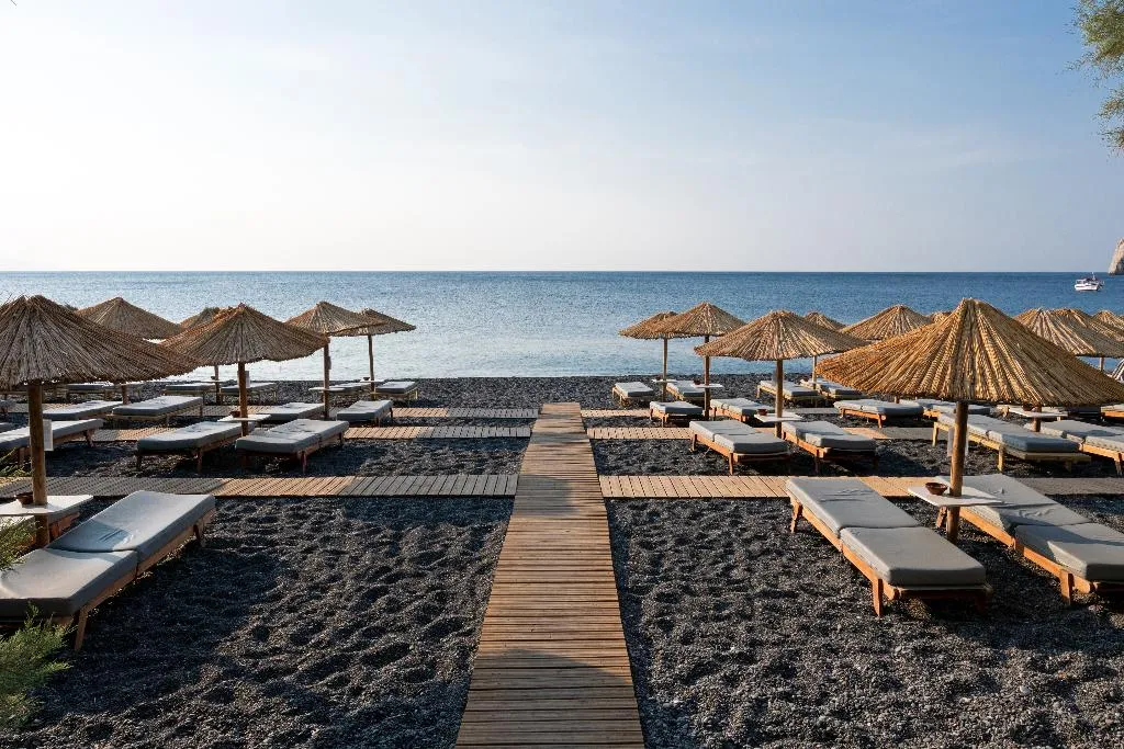 Beach, Kamari Beach, Santorini