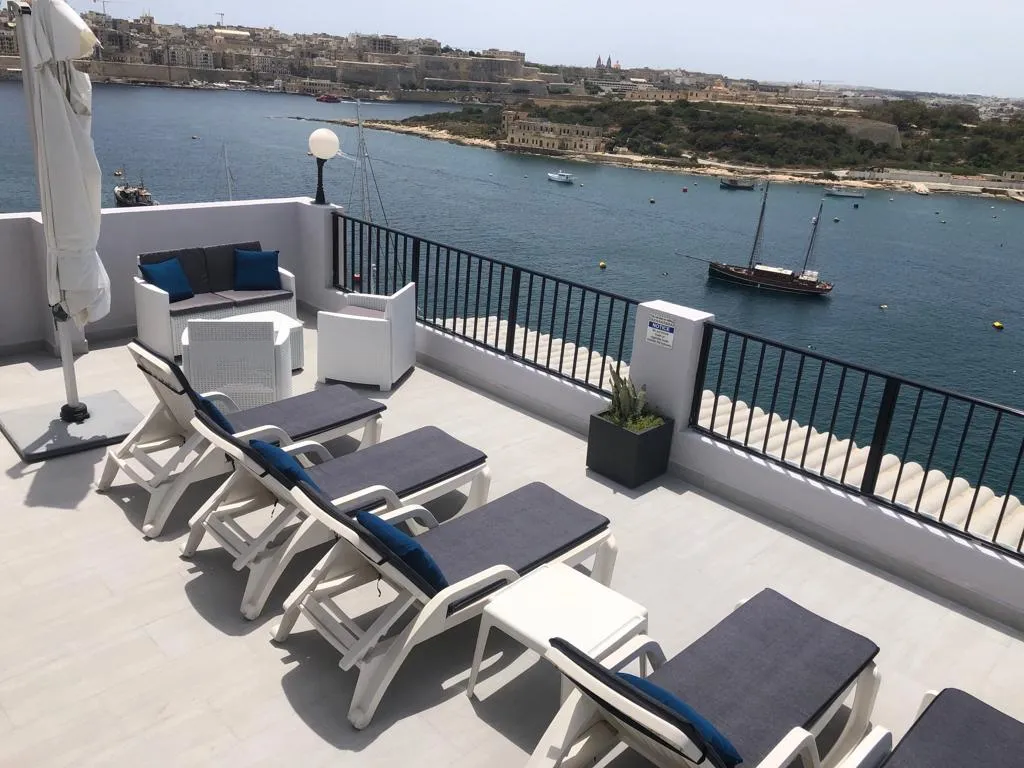 Terrace, Sliema Marina Hotel, Malta