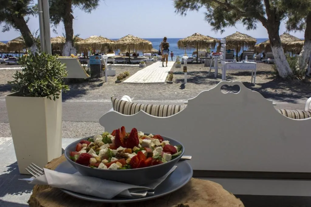 Terrace, Sea View Beach Hotel, Santorini
