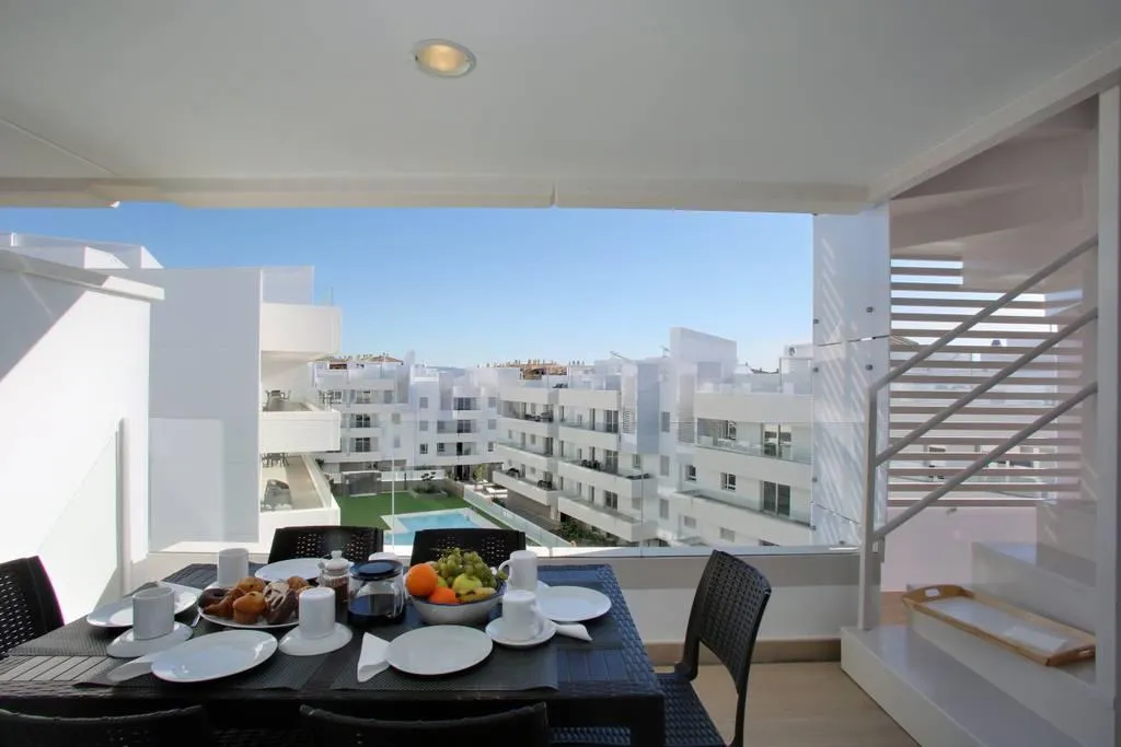 Terrace, Aqua Apartments Marbella, Costa Del Sol
