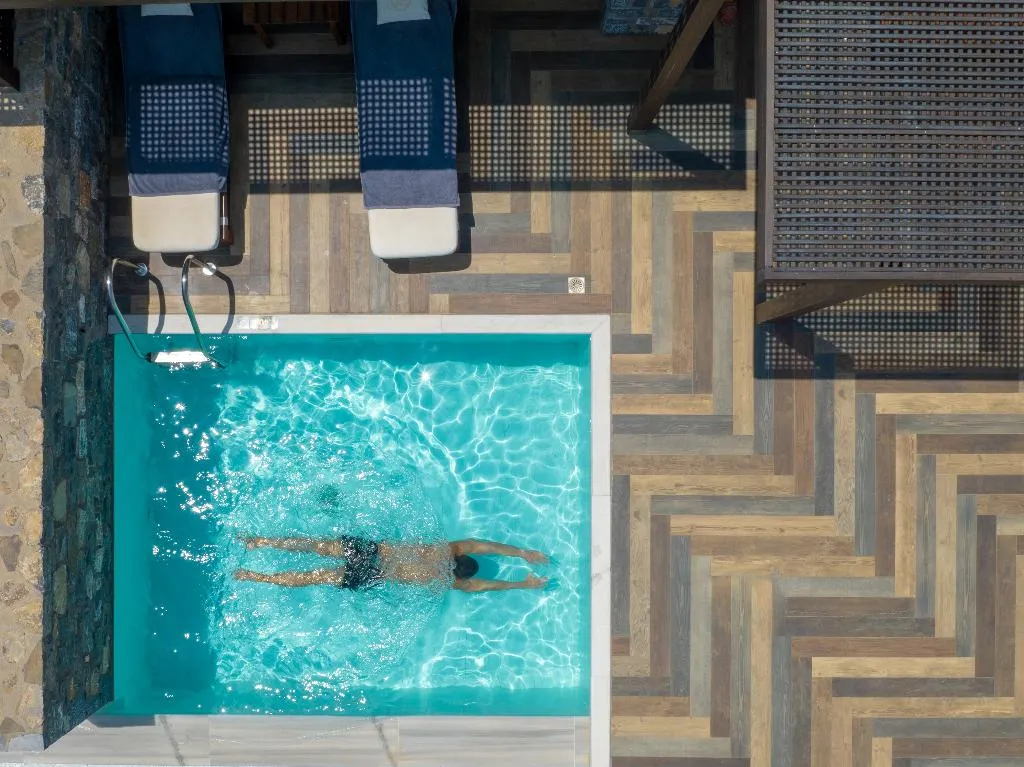 JUNIOR SUITE DELUXE WITH PRIVATE POOL Room, Royal Marmin Bay Boutique & Art Hotel, Crete