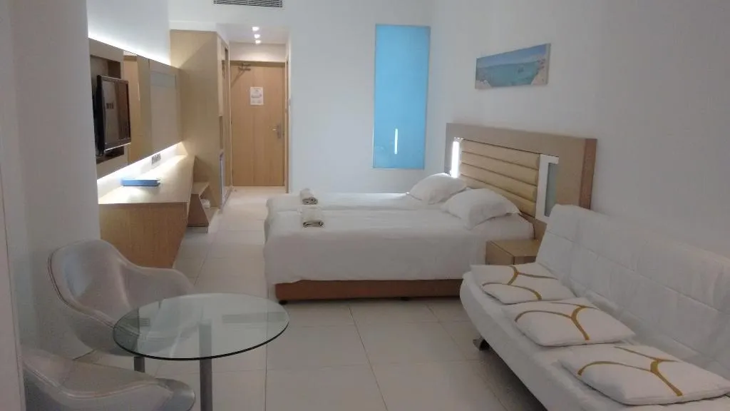 Double or Twin SEA VIEW WITH TERRACE Room, Vrissaki Beach Hotel, Cyprus