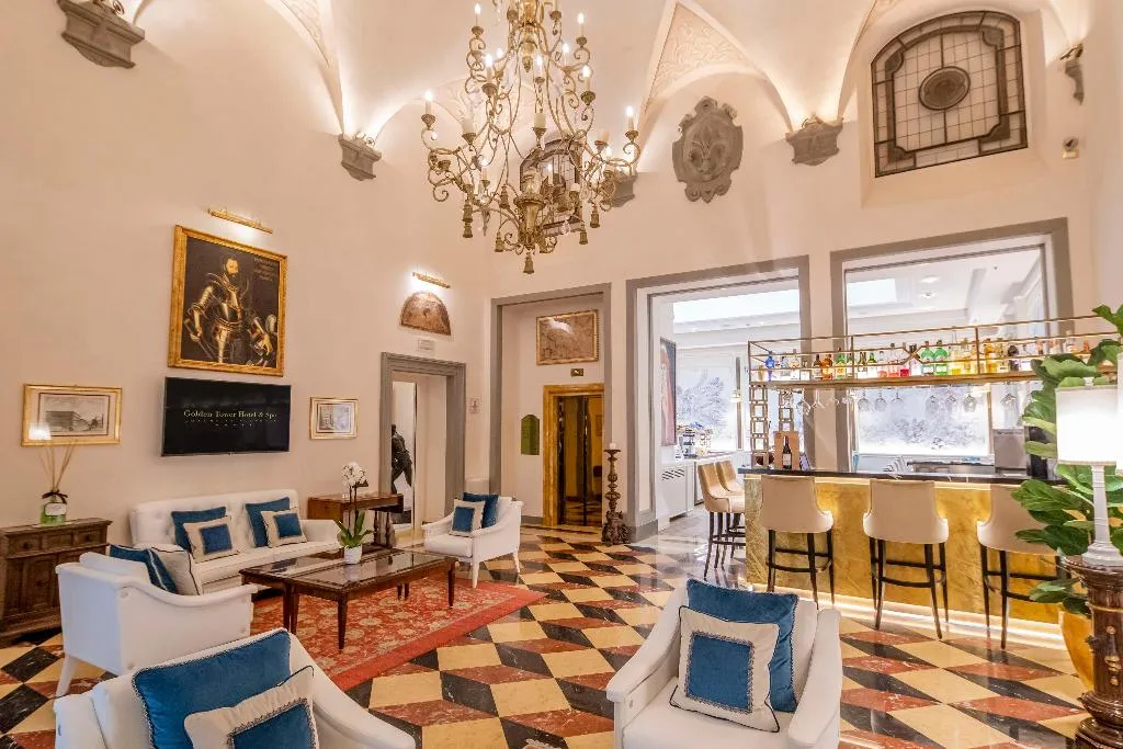 Lobby, Golden Tower Hotel & Spa, Florence