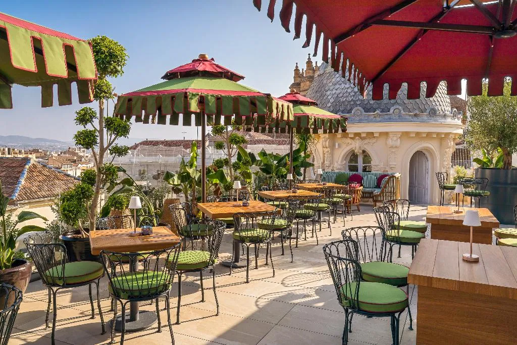 Terrace, Palacio Gran Via, A Royal Hideaway Hotel, Andalucia