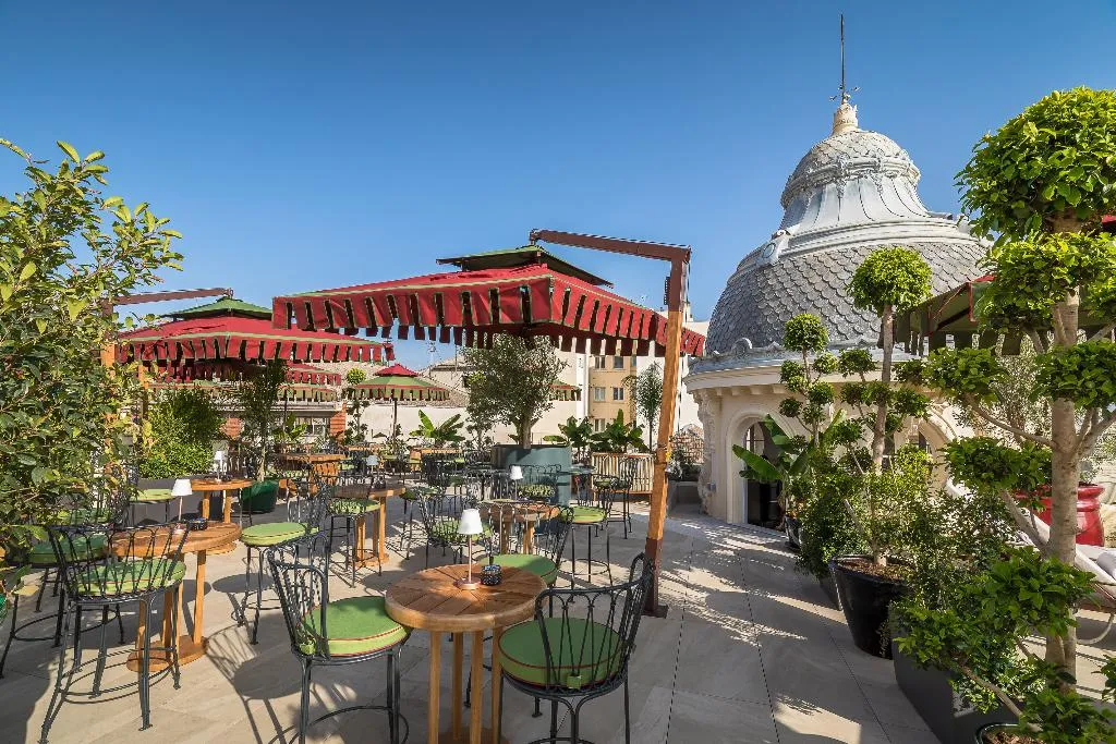 Terrace, Palacio Gran Via, A Royal Hideaway Hotel, Andalucia