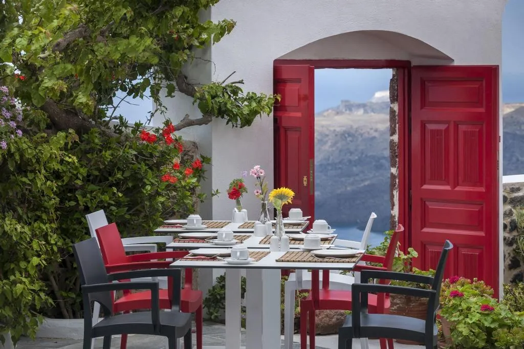 Restaurant, Aigialos Luxury Traditional Settlement, Santorini