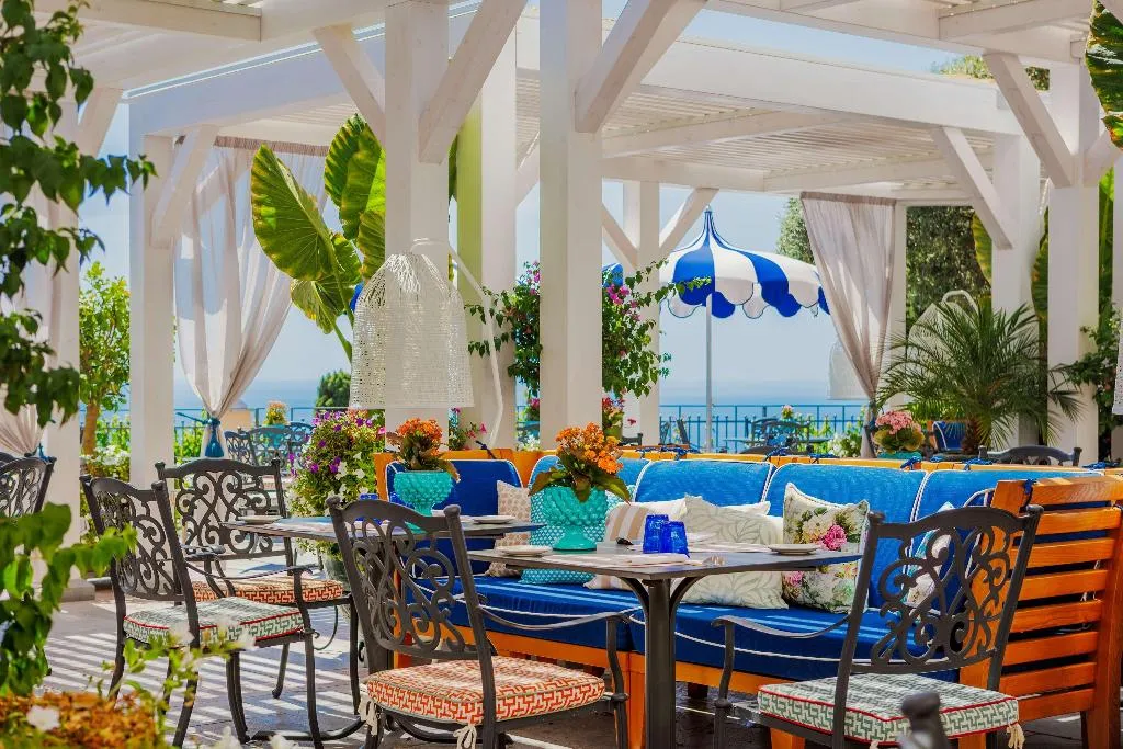 Restaurant, Grand Hotel San Pietro, Taormina