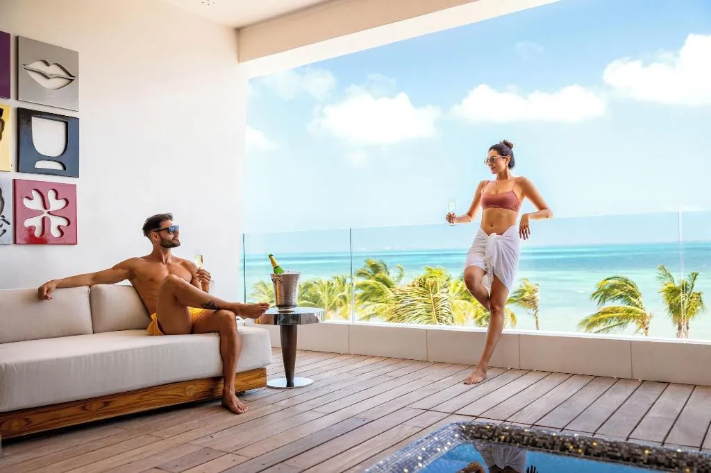Terrace, Hotel Mousai Cancun Ocean Front Adults Only, Cancun Area