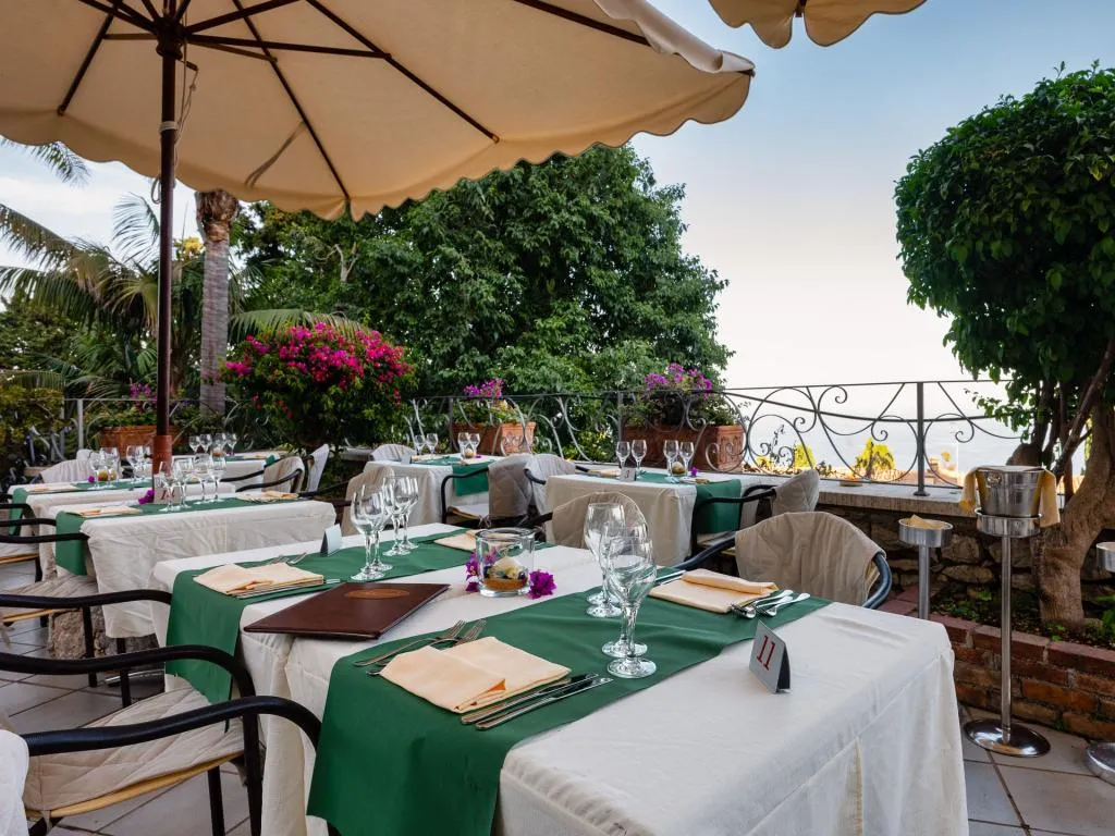 Restaurant, Ariston and Palazzo Santa Caterina, Taormina