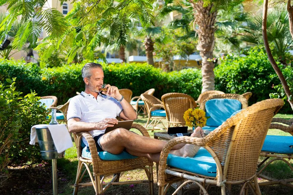 Terrace, The Three Corners Sunny Beach Resort, Red Sea Riviera
