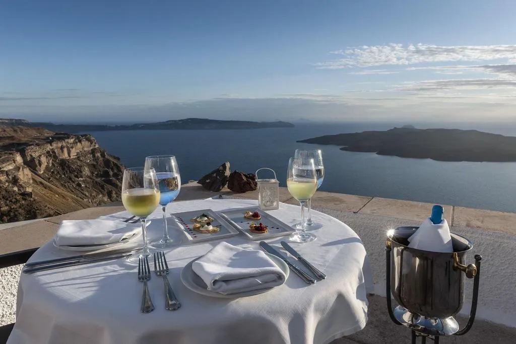 Restaurant, Aigialos Luxury Traditional Settlement, Santorini
