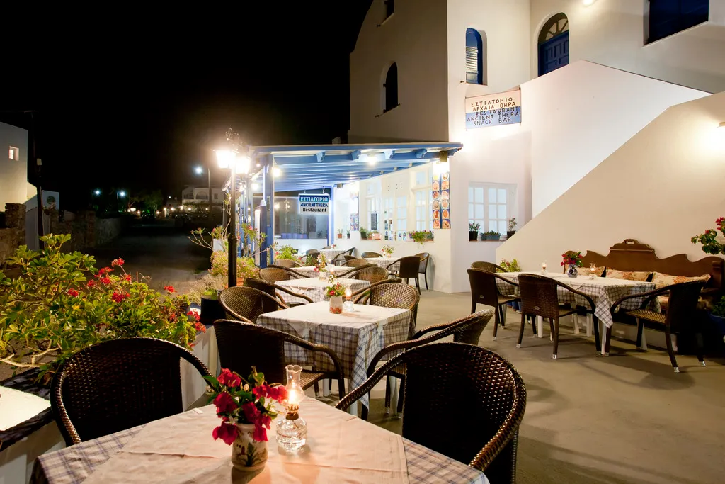 Restaurant, Ancient Thera Studios, Santorini