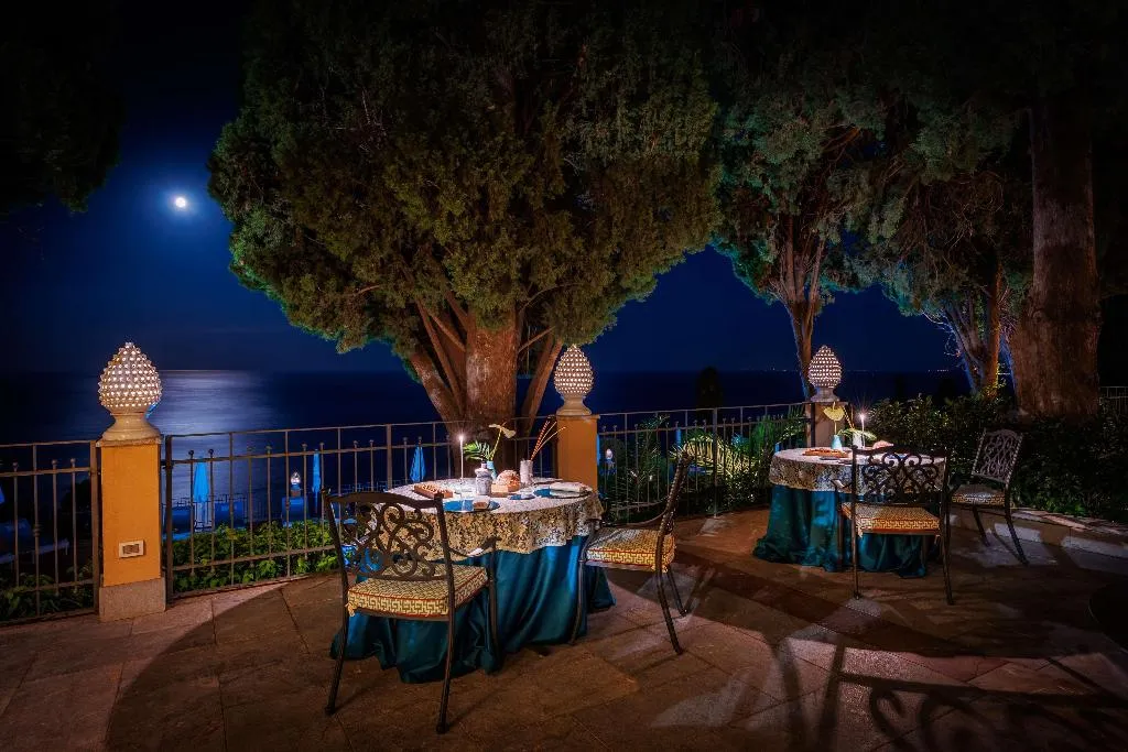 Restaurant, Grand Hotel San Pietro, Taormina