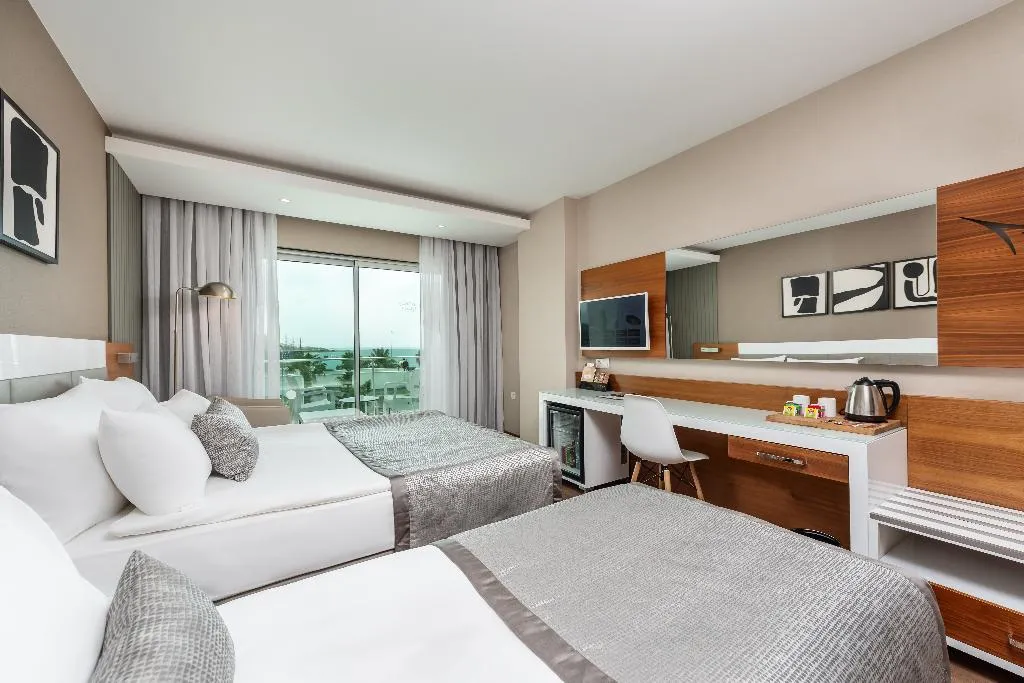 DOUBLE SINGLE USE SIDE SEA VIEW Room, White City Resort Hotel, Antalya