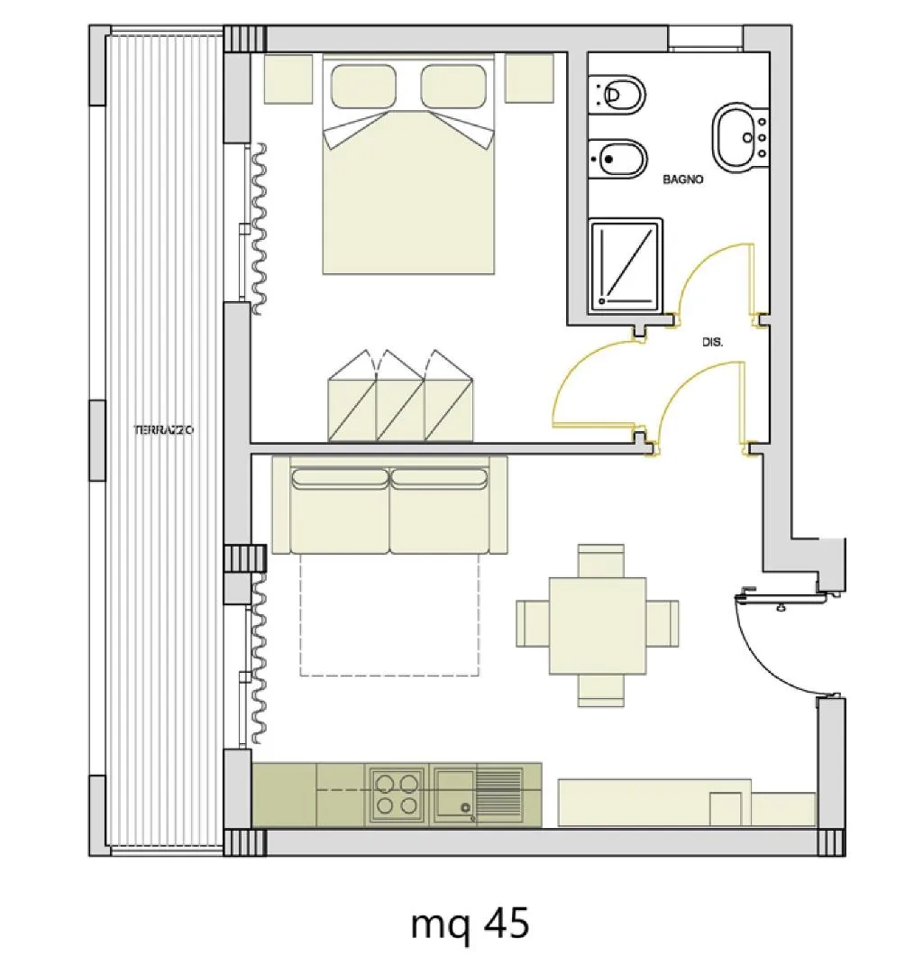 APARTMENT CAPACITY 1 ONE BEDROOM Room, Alma di Alghero Apartments, Alghero