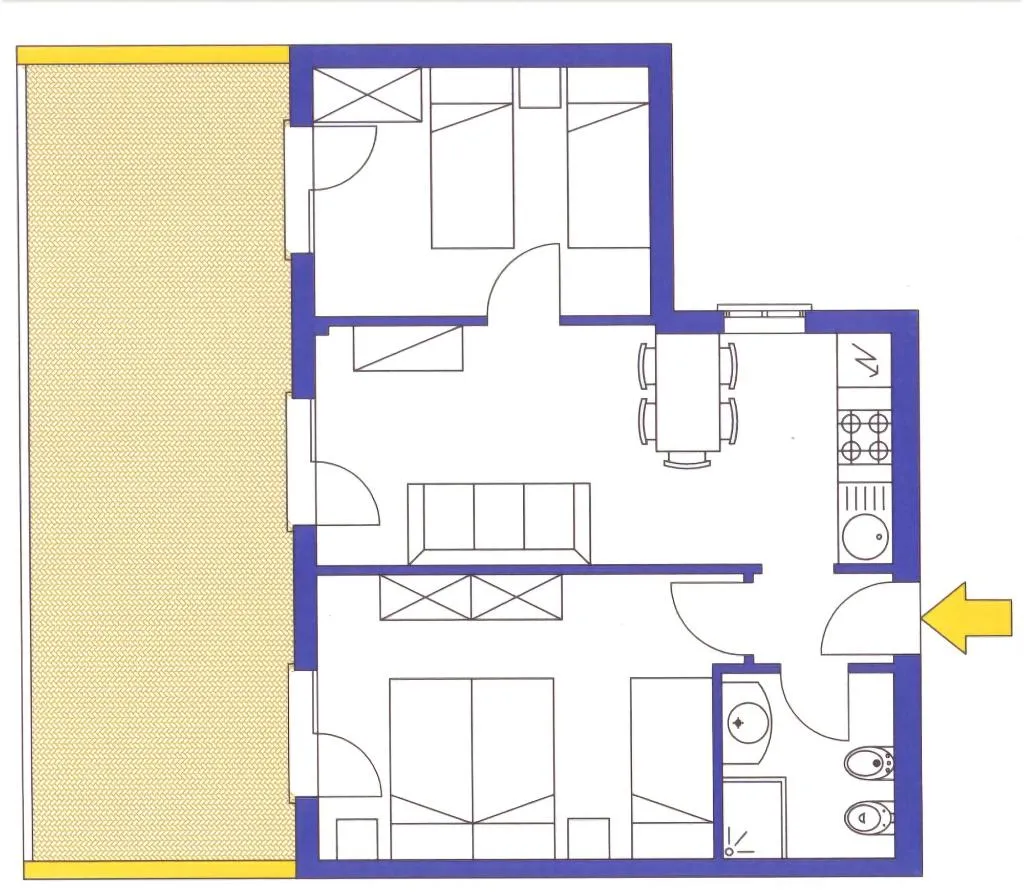 Room, Ashanti Aparthotel, Venice