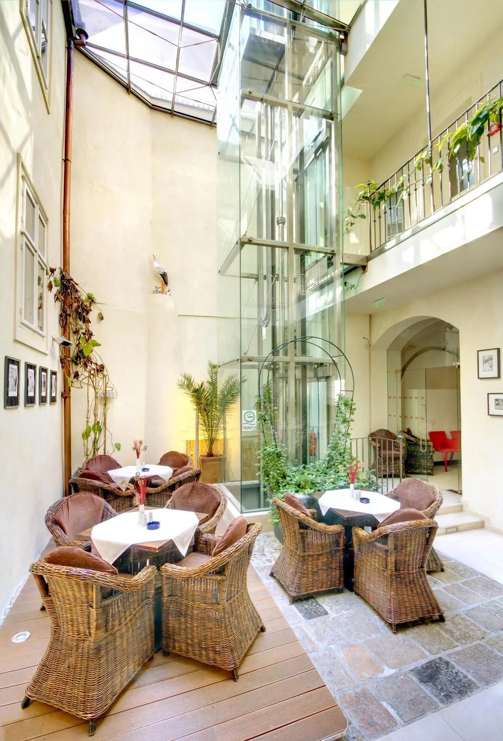 Terrace, Three Storks Hotel, Prague