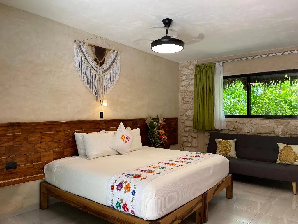BUNGALOW KING SIZE BED Room, Aldea Coba an Escape Experience, Cancun Area