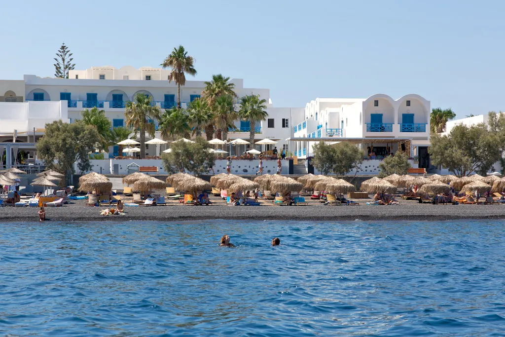 Beach, Kamari Beach, Santorini