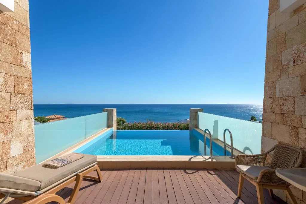 Double or Twin SEA VIEW WITH PRIVATE POOL Room, Atrium Prestige Thalasso Spa Resort & Villas, Rhodes