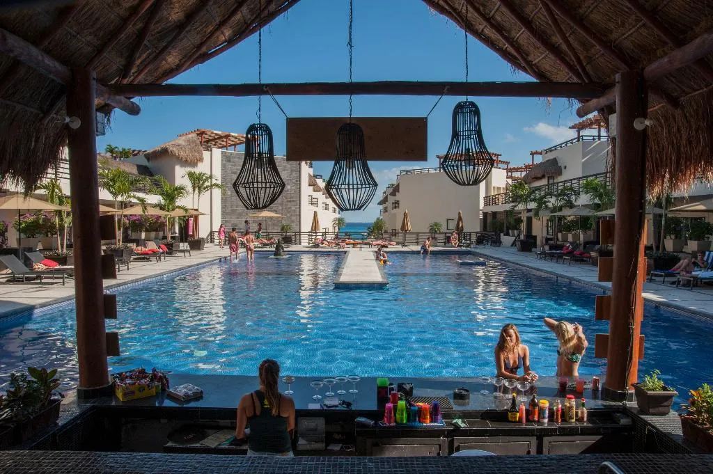 General view, Aldea Thai by oceanfront, Playa Del Carmen