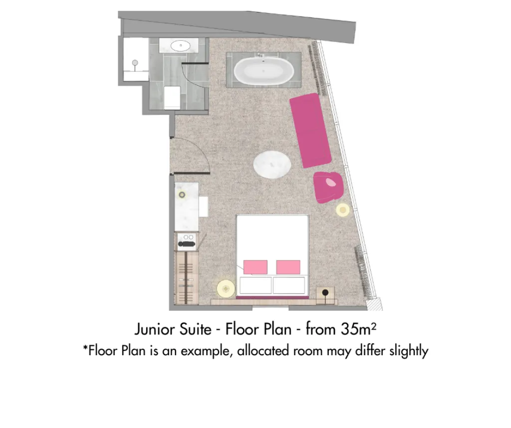 JUNIOR SUITE GUEST ROOM Room, The Morgan Hotel, Dublin