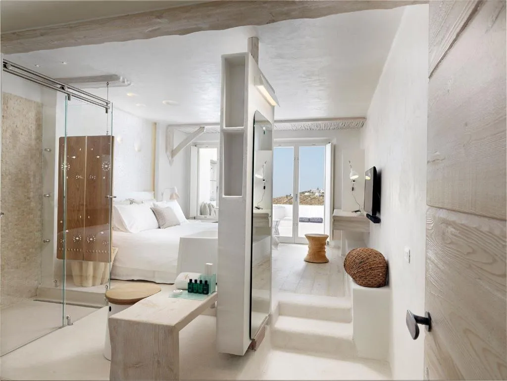 DOUBLE DELUXE WITH JACUZZI Room, Hotel Kove & Spa Mykonos - Collection MGallery, Mykonos