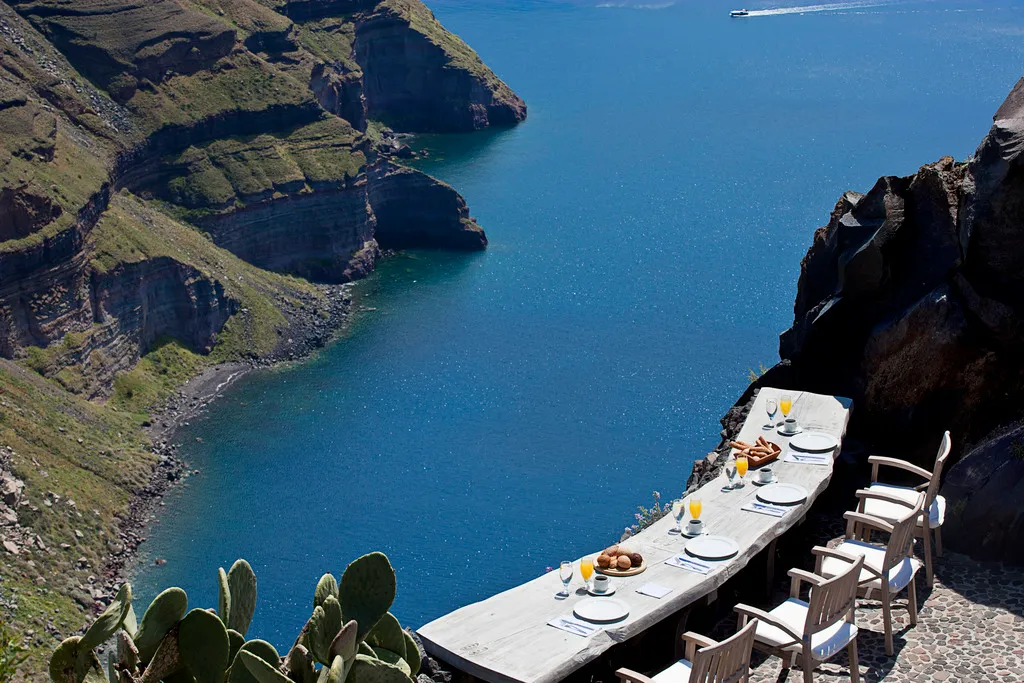Terrace, Honeymoon Petra Villas, Santorini