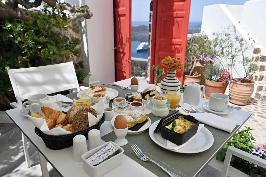 Restaurant, Aigialos Luxury Traditional Settlement, Santorini