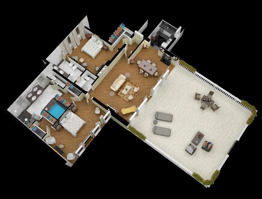 SUITE TWO BEDROOMS WITH TERRACE Room, Baglioni Hotel Luna, Venice