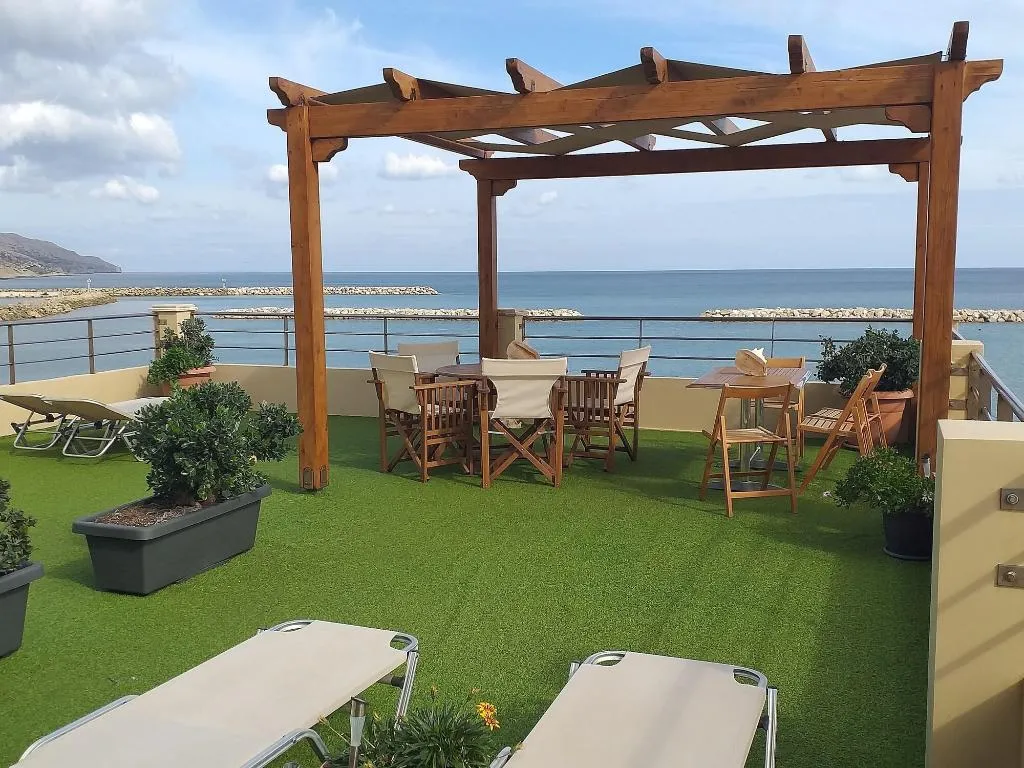 Terrace, Xristina's Apartments, Crete
