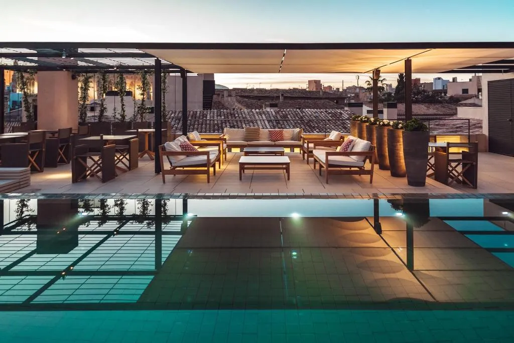 Terrace, Sant Francesc Hotel Singular, Majorca