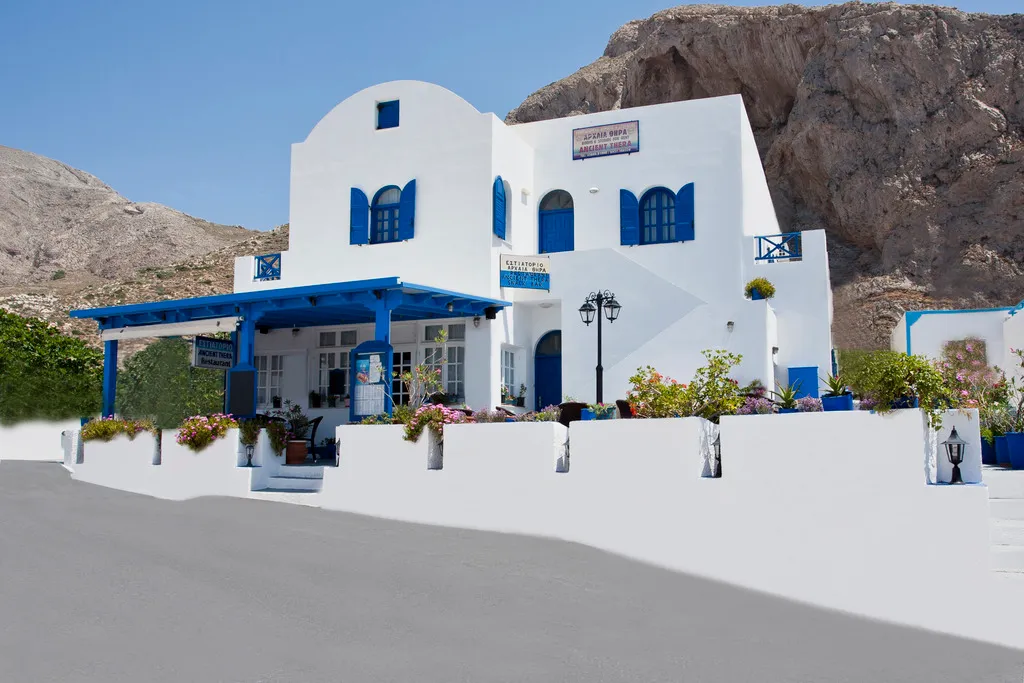 General view, Ancient Thera Studios, Santorini