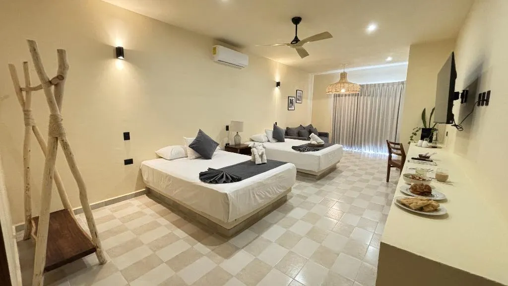 JUNIOR SUITE DELUXE TWO BEDS Room, Hotel Casa Barbara Holbox, Cancun Area