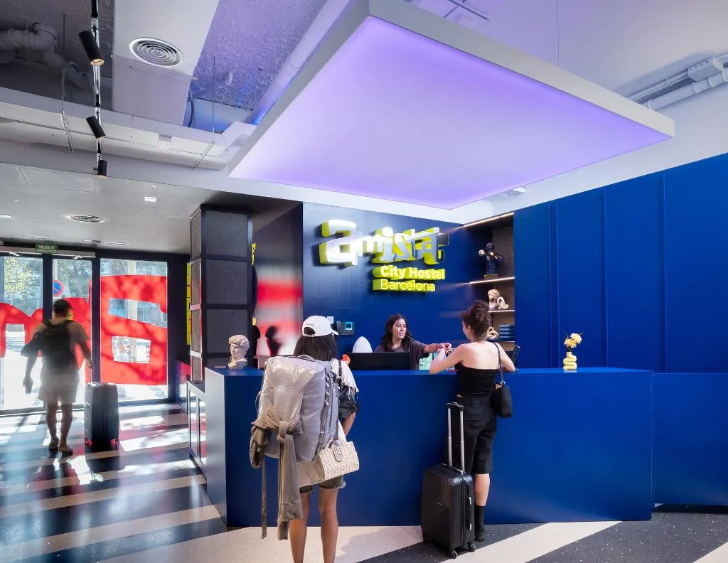 Lobby, Amistat City Hostel, Barcelona